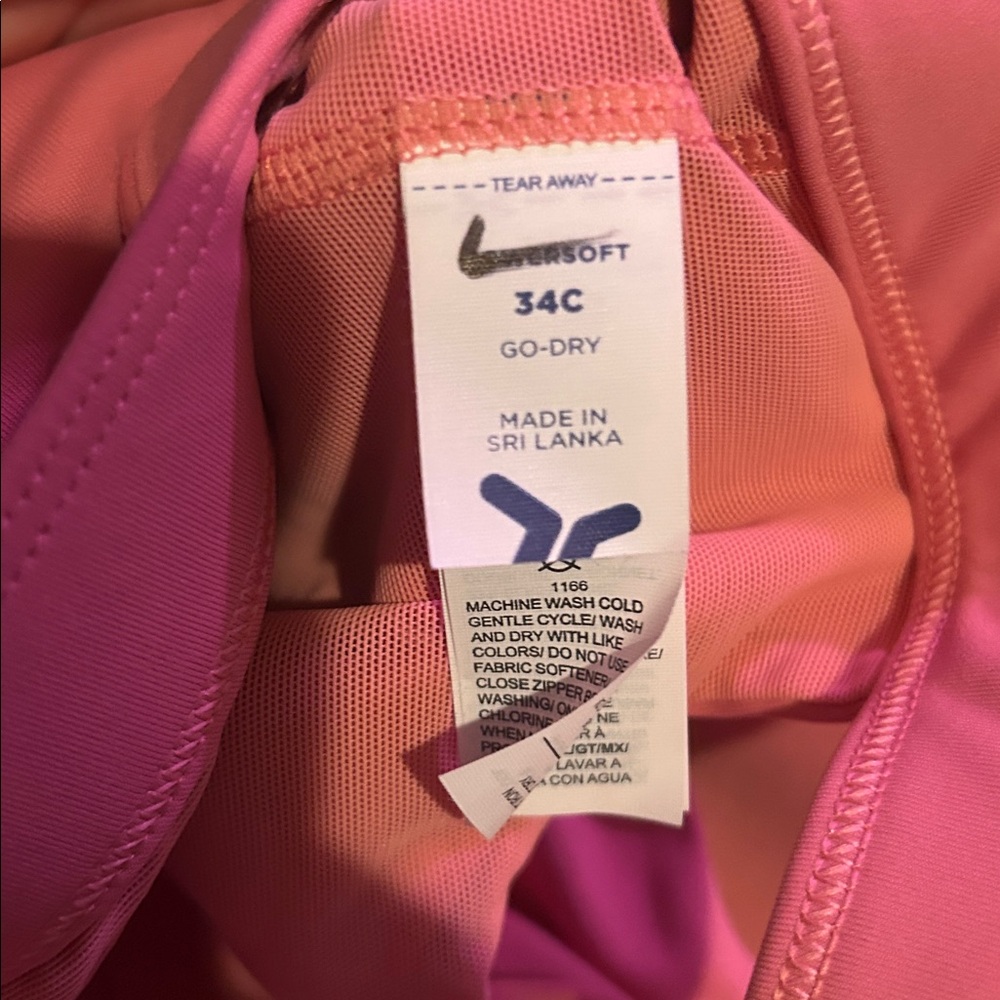 Women's Pink Front-Zip Bra - Picture 4 of 4
